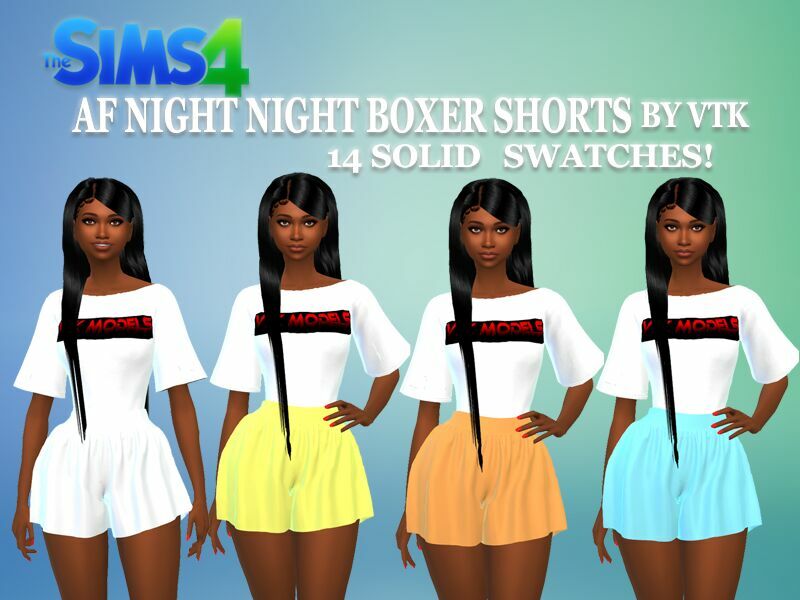 VTK AF Night Night Boxer Shorts By VTK 1 VTK AF Night Night Boxer Shorts By VTK Sims 4 CC