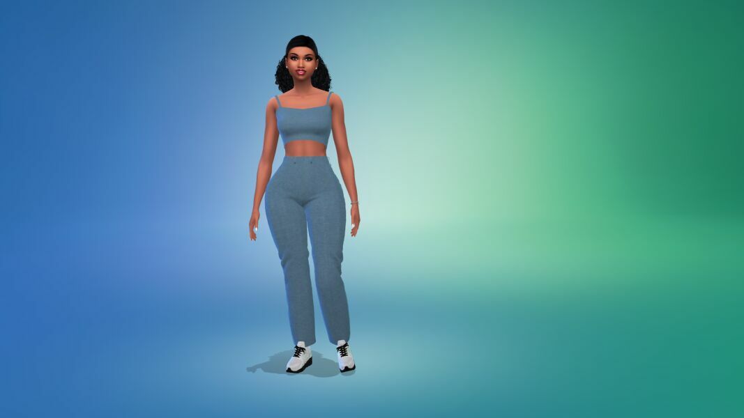 VTK AF The Casual Comfy TOP & High-Waisted Jeans HQ Outfit By VTK 8 sims 4 cc vtk af the casual comfy top high waisted jeans hq outfit by vtk 5