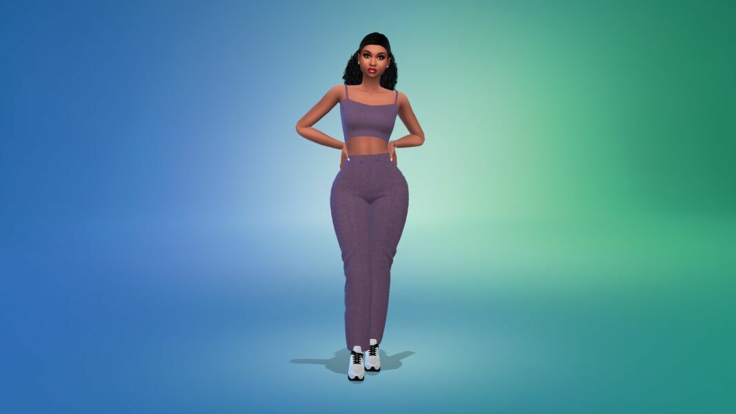 VTK AF The Casual Comfy TOP & High-Waisted Jeans HQ Outfit By VTK 6 sims 4 cc vtk af the casual comfy top high waisted jeans hq outfit by vtk 7