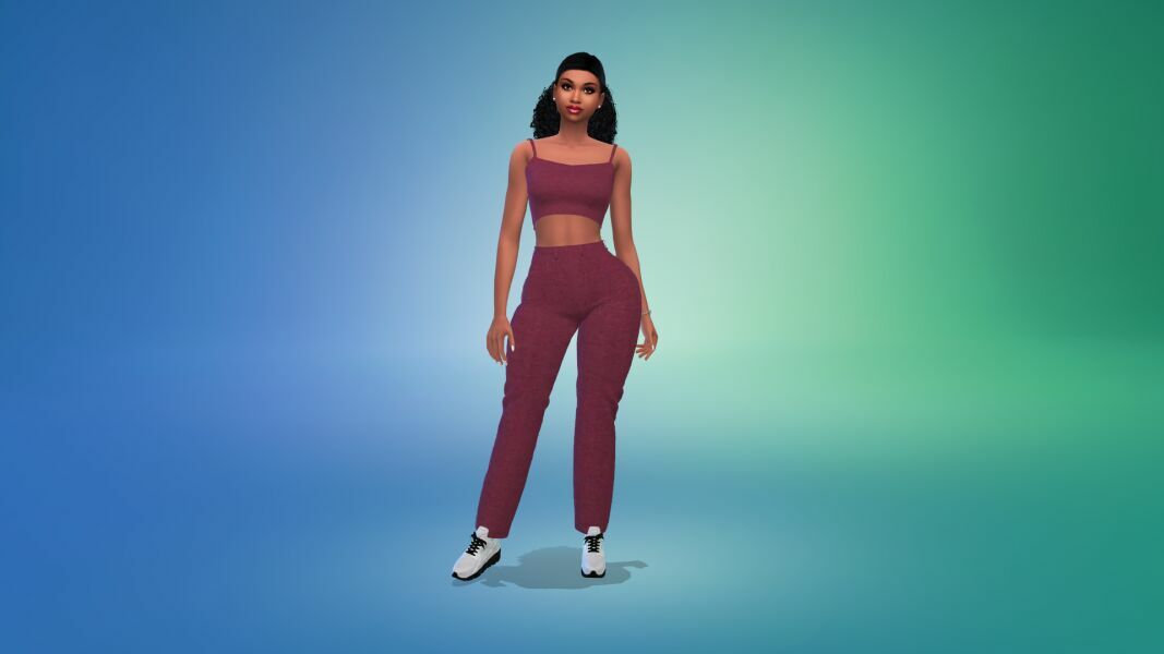 VTK AF The Casual Comfy TOP & High-Waisted Jeans HQ Outfit By VTK 4 sims 4 cc vtk af the casual comfy top high waisted jeans hq outfit by vtk 9