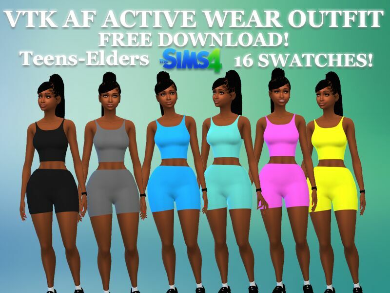 VTK Free AF Active Wear Jumpsuit By VTK 1 VTK Free AF Active Wear Jumpsuit By VTK Sims 4 CC