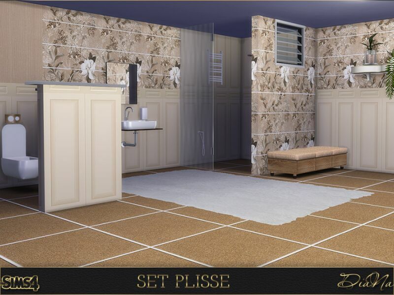 Wall And Floor Tile SET Plisse By Dianasims 4 sims 4 cc wall and floor tile set plisse by dianasims 3