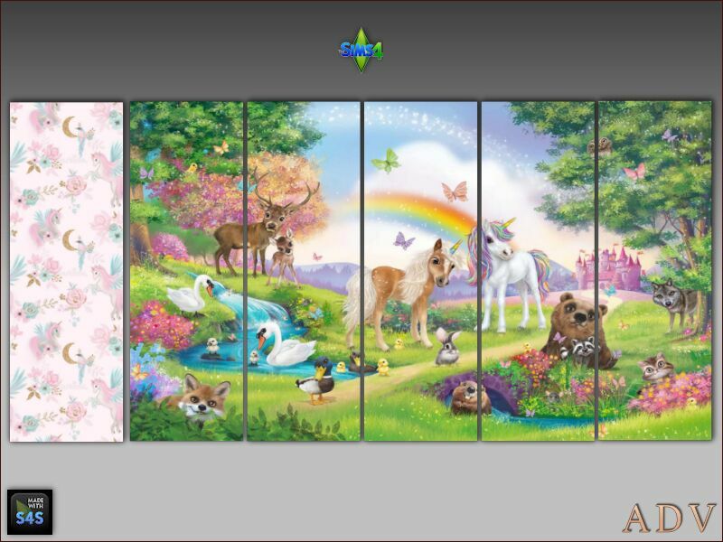 Wallpapers For Girl Room 7 sims 4 cc wallpapers for girl room 6