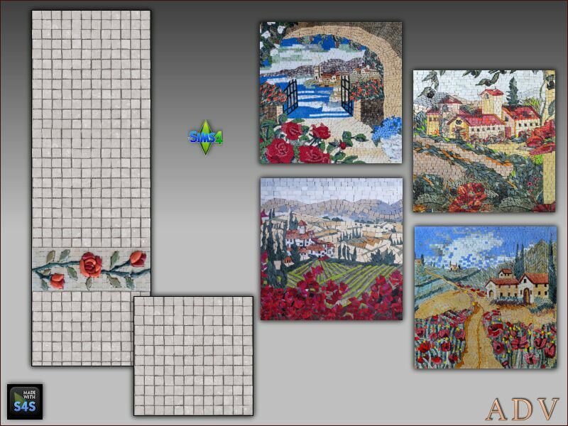 Walls And Floors With Paintings 9 sims 4 cc walls and floors with paintings 4