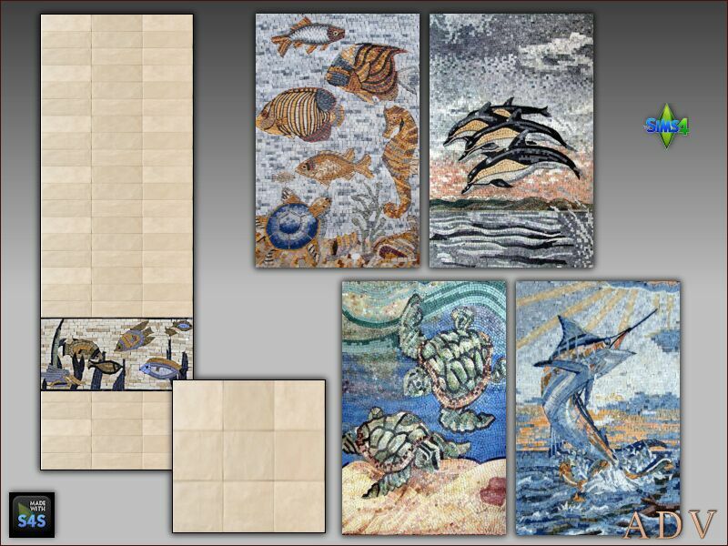 Walls And Floors With Paintings 8 sims 4 cc walls and floors with paintings 5
