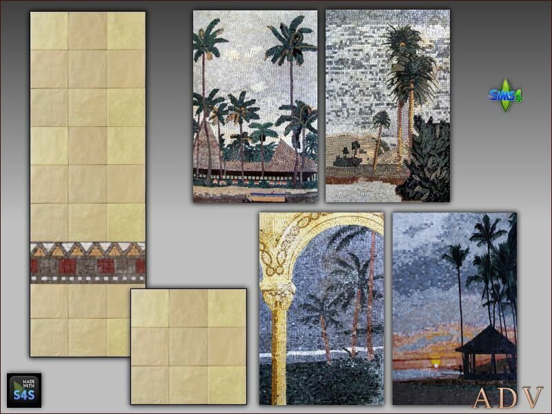 Walls And Floors With Paintings 7 sims 4 cc walls and floors with paintings 6