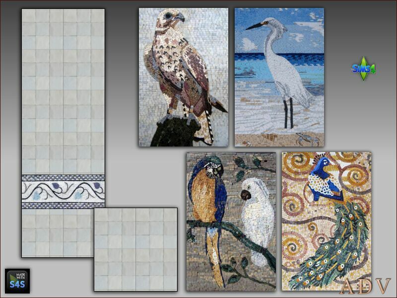 Walls And Floors With Paintings 6 sims 4 cc walls and floors with paintings 7