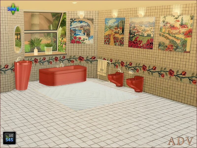 Walls And Floors With Paintings 3 sims 4 cc walls and floors with paintings 9