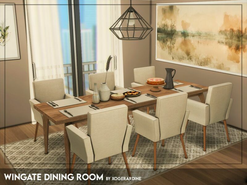 Wingate Dining Room (TSR Only CC) By Xogerardine 1 Wingate Dining Room (TSR Only CC) By Xogerardine Sims 4 CC