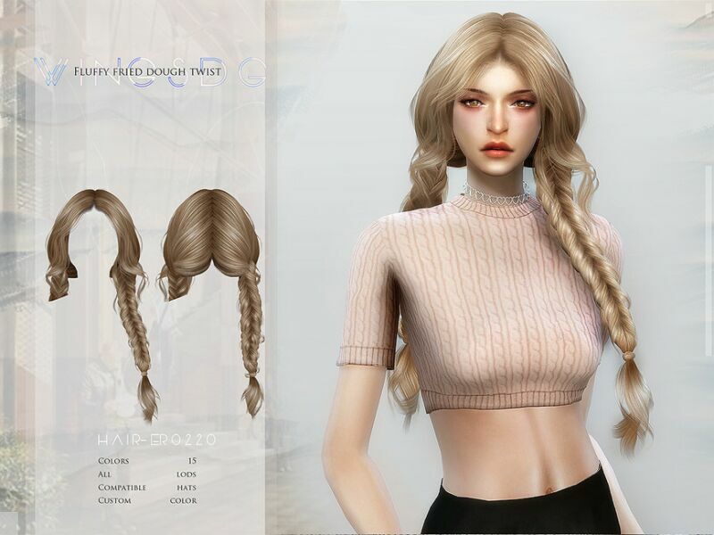 Wings-Er0220-Fluffy Fried Dough Twist By Wingssims 1 Wings-Er0220-Fluffy Fried Dough Twist By Wingssims Sims 4 CC