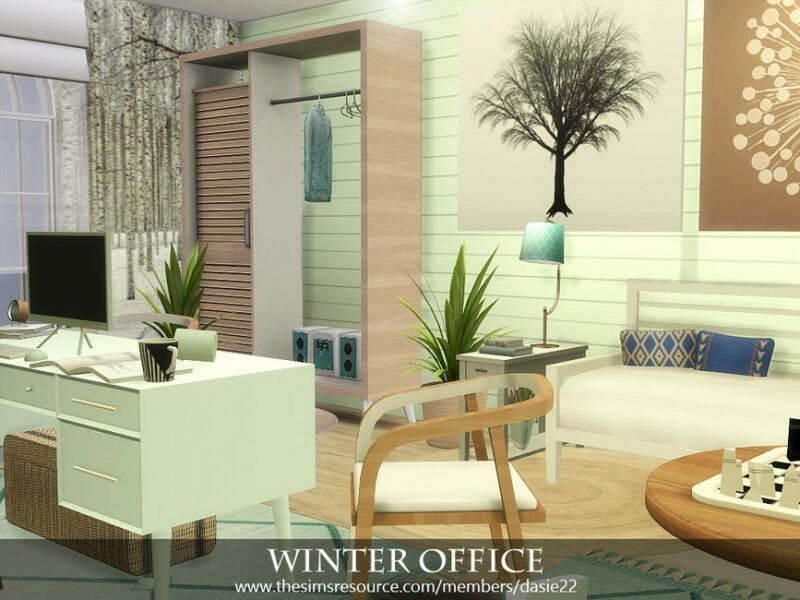 Winter Office By Dasie2 4 sims 4 cc winter office by dasie2 2