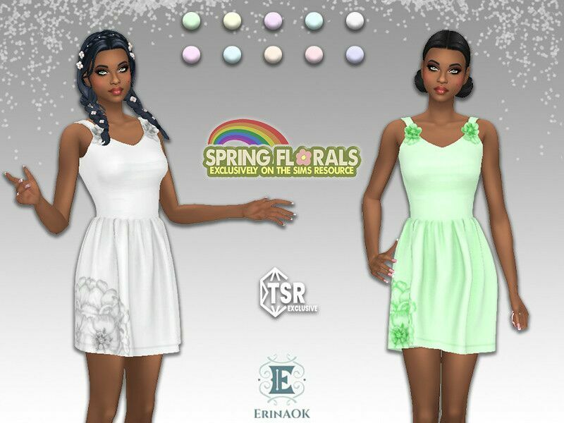 Womens Dress 031524 By Erinaok 1 Womens Dress 031524 By Erinaok Sims 4 CC