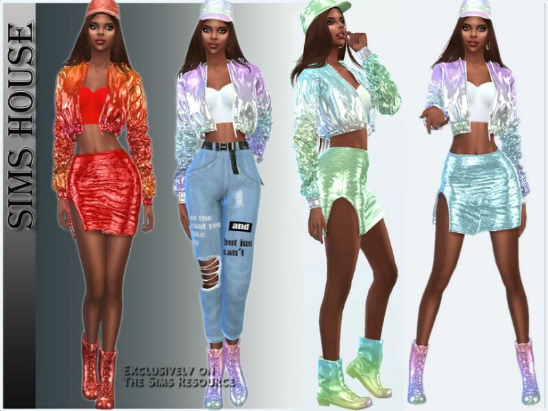 Women’S Holographic Jacket 2 sims 4 cc womens holographic jacket 3