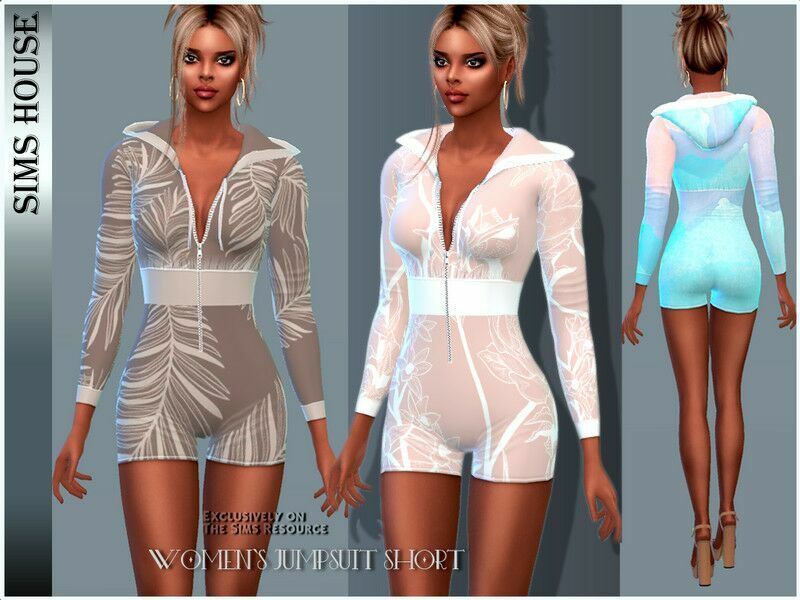 Women'S Jumpsuit Short 1 Women’S Jumpsuit Short Sims 4 CC