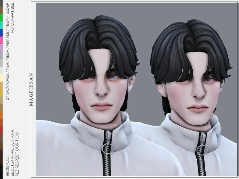 Woody Hair By Magpiesan 1 Woody Hair By Magpiesan Sims 4 CC