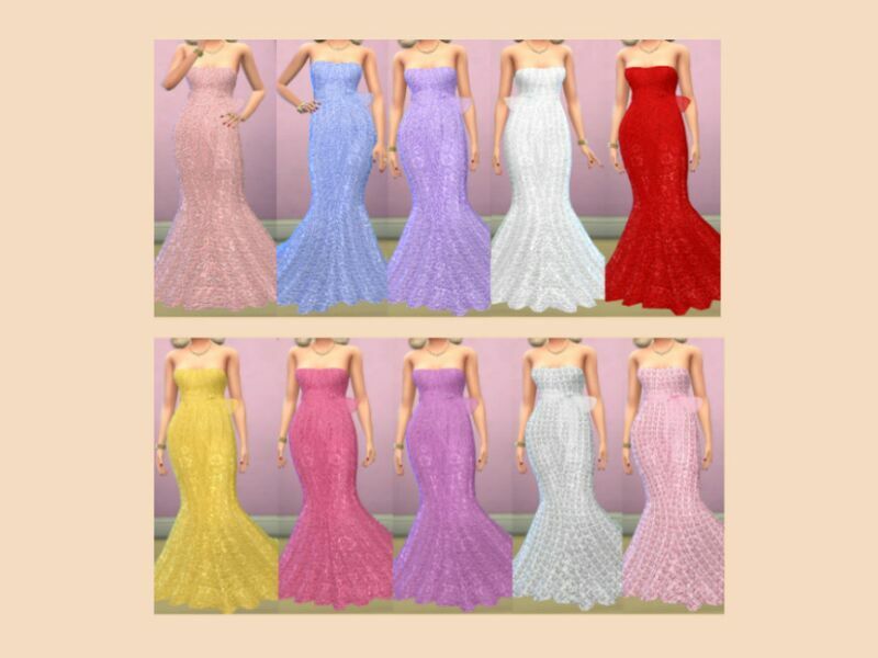 WS Female Marylins Wedding Dress – RC By Watersim44 3 sims 4 cc ws female marylins wedding dress rc by watersim44 3