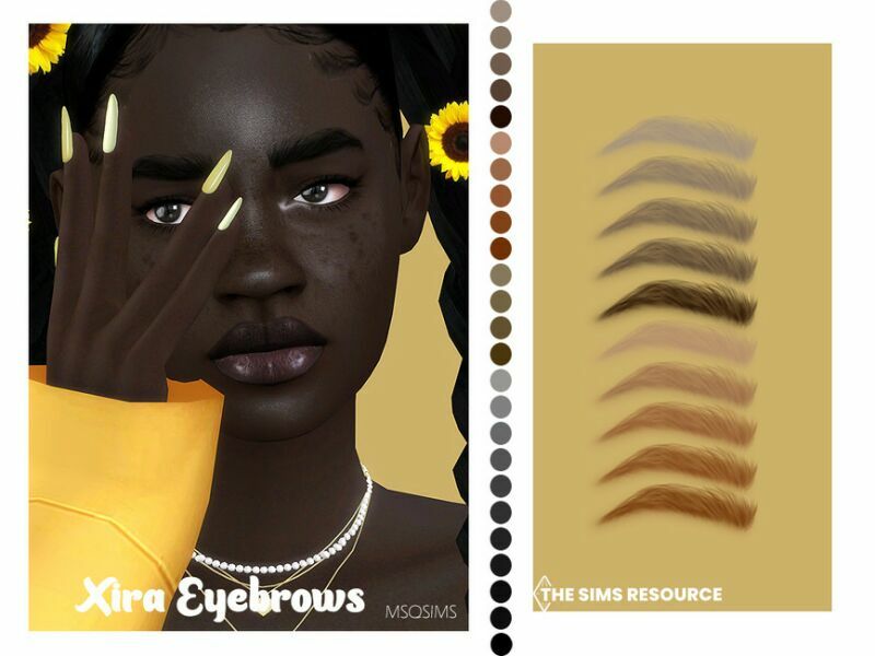 Xira Eyebrows By Msqsims 1 Xira Eyebrows By Msqsims Sims 4 CC