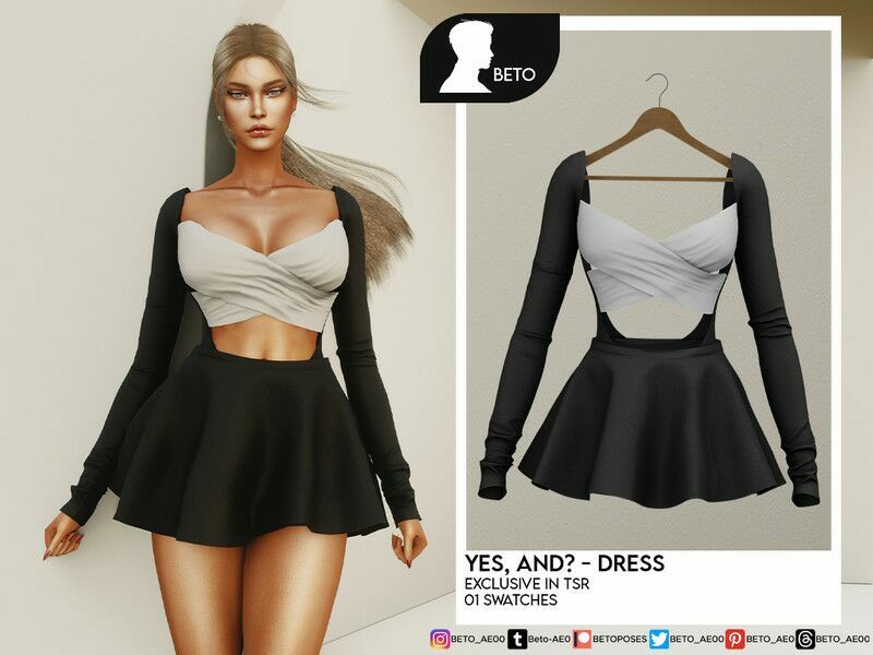 YES, And (Dress) 1 YES, And (Dress) Sims 4 CC