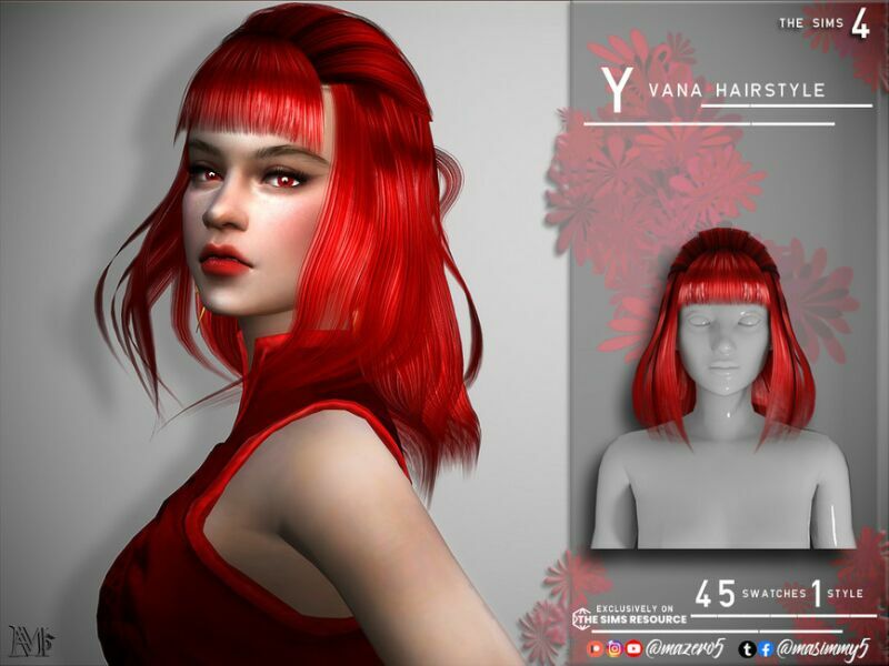 Yvana Hairstyle By Mazero5 1 Yvana Hairstyle By Mazero5 Sims 4 CC