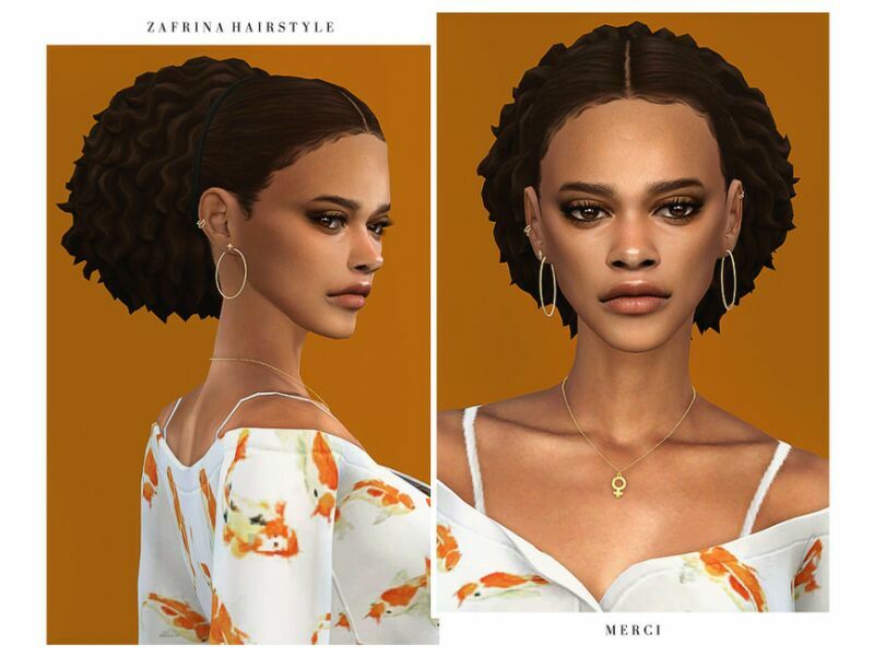 Zafrina Hairstyle By '-Merci- 1 Zafrina Hairstyle By ‘-Merci- Sims 4 CC