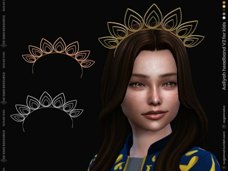 Aaliyah Headband V2 For Kids 1 Aaliyah Headband V2 For Kids Sims 4 CC