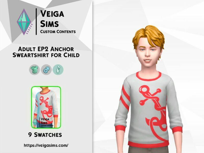 Adult EP2 Anchor Sweatshirt For Child 1 Adult EP2 Anchor Sweatshirt For Child Sims 4 CC