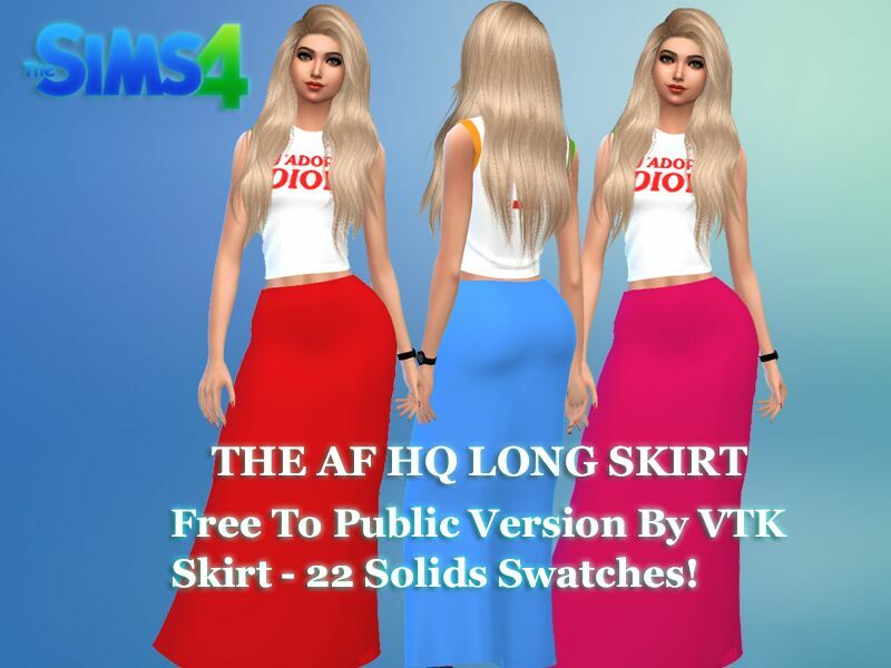AF HQ Long Skirt Free Version Download By VTK 1 AF HQ Long Skirt Free Version Download By VTK Sims 4 CC