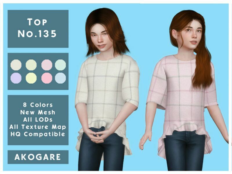 Akogare TOP NO.135 By _Akogare_ 1 Akogare TOP NO.135 By _Akogare_ Sims 4 CC
