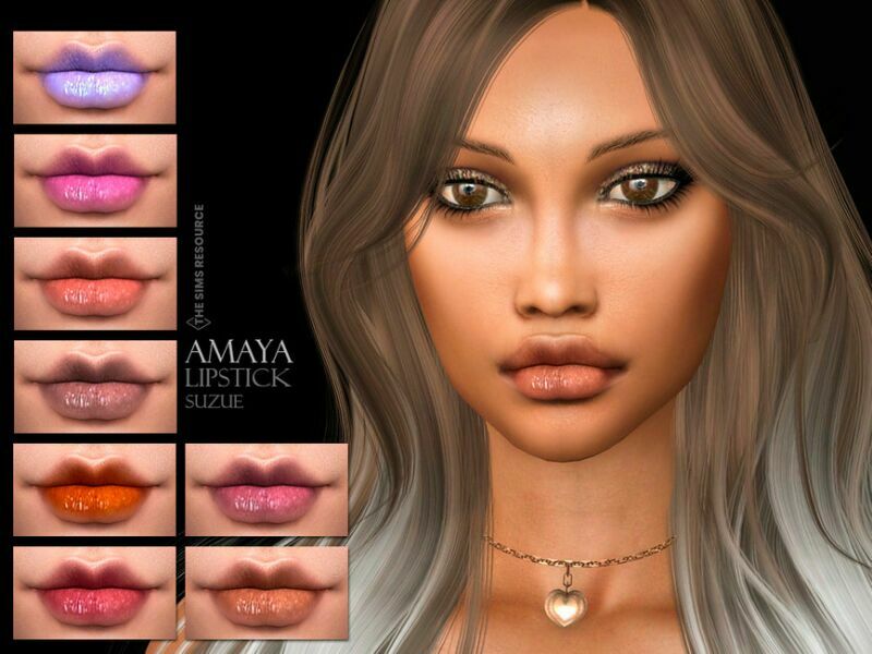 Amaya Lipstick N37 By Suzue 1 Amaya Lipstick N37 By Suzue Sims 4 CC