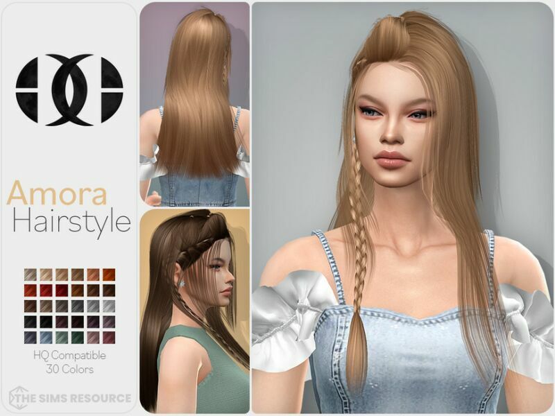 Amora Hairstyle By Darknightt 1 Amora Hairstyle By Darknightt Sims 4 CC