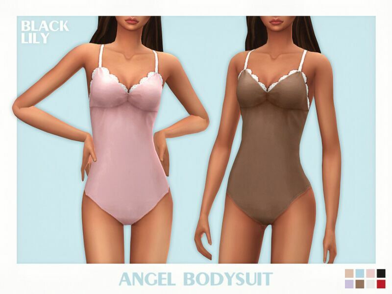 Angel Bodysuit 1 Angel Bodysuit Sims 4 CC