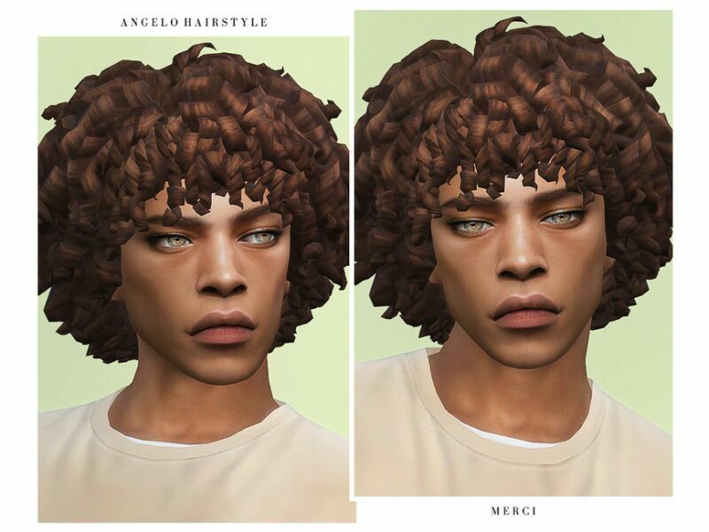 Angelo Hairstyle By '-Merci- 1 Angelo Hairstyle By ‘-Merci- Sims 4 CC