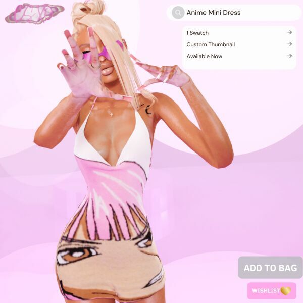 Anime Mini Dress 1 Anime Mini Dress Sims 4 CC