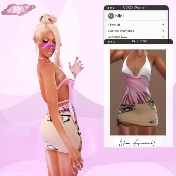 Anime Mini Dress 2 sims 4 cc anime mini dress 3