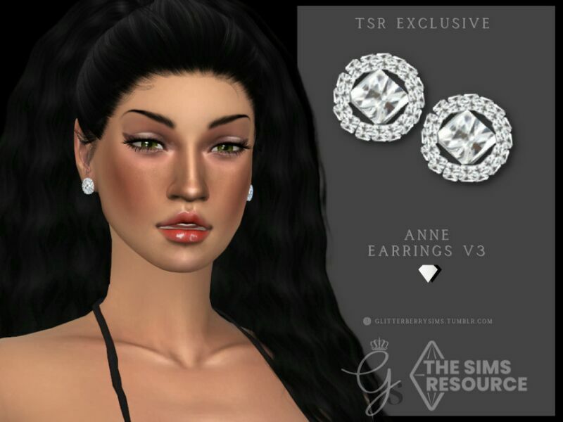Anne Earrings Version 3 By Glitterberryfly 1 Anne Earrings Version 3 By Glitterberryfly Sims 4 CC