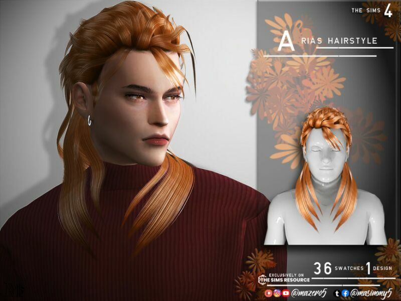 Arias Hairstyle By Mazero5 1 Arias Hairstyle By Mazero5 Sims 4 CC