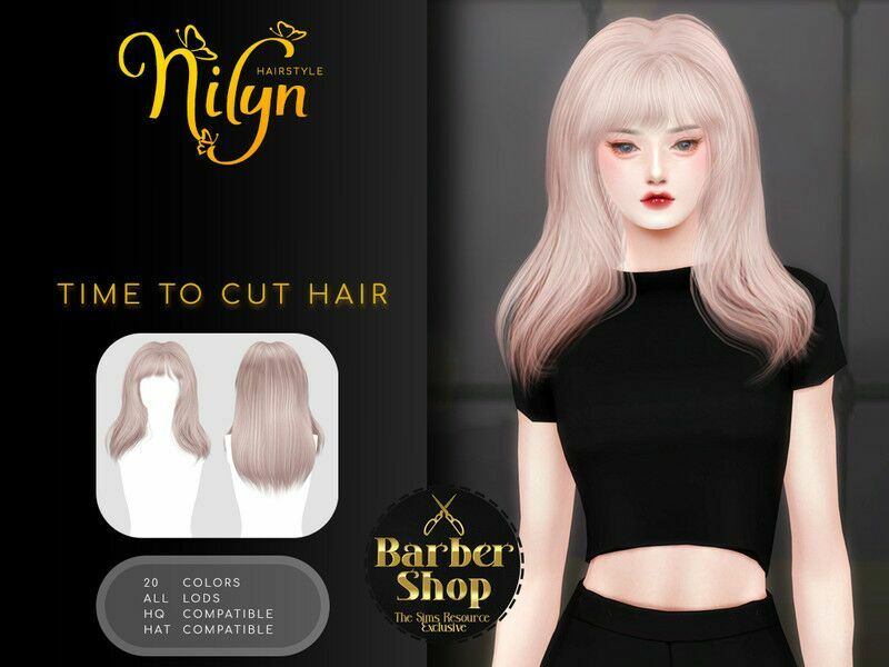 Barber Shop Time To CUT Hair By Nilyn 1 Barber Shop Time To CUT Hair By Nilyn Sims 4 CC