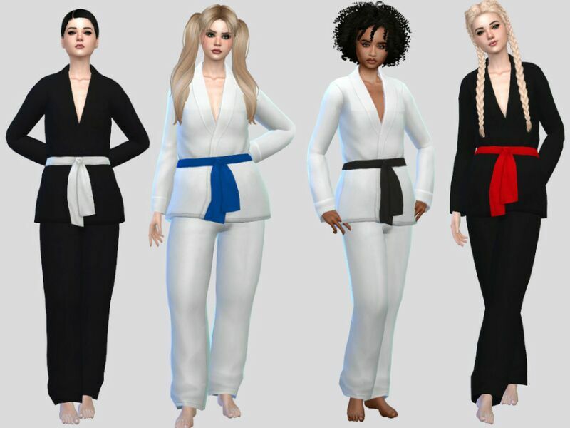 Basic Karate Uniform (F) By Mclaynesims 1 Basic Karate Uniform (F) By Mclaynesims Sims 4 CC