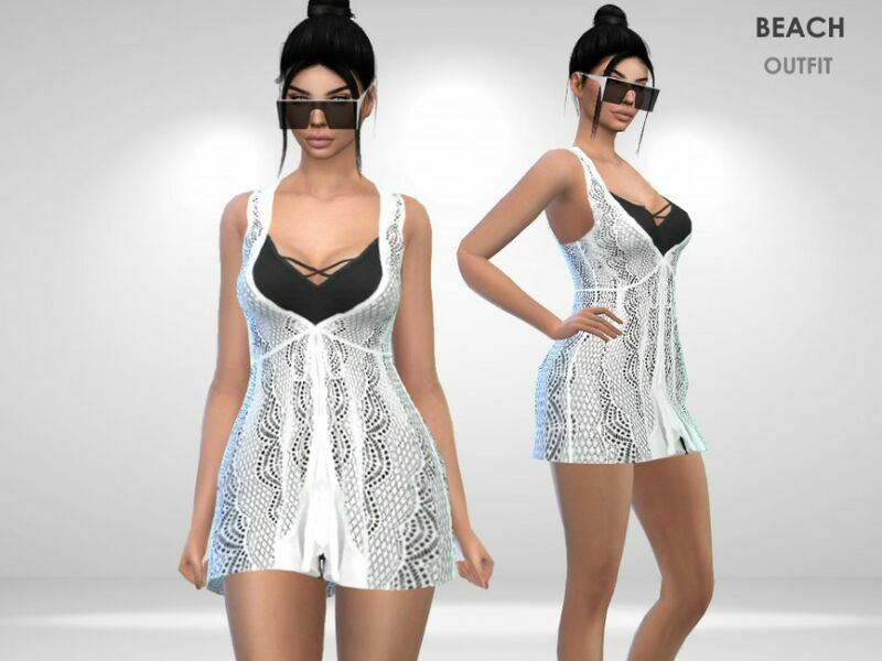 Beach Outfit By Puresim 1 Beach Outfit By Puresim Sims 4 CC
