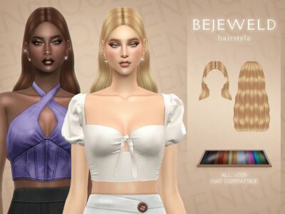 “Bejeweled Hairstyle ( / Female) By Enriques4” Sims 4 CC