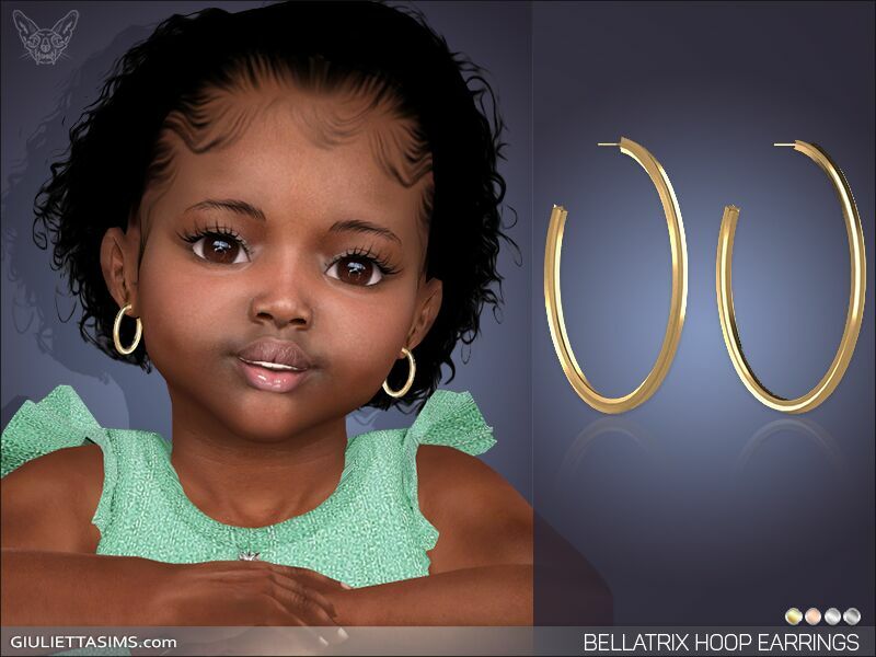 Bellatrix Hoop Earrings For Toddlers By Giulietta 1 Bellatrix Hoop Earrings For Toddlers By Giulietta Sims 4 CC