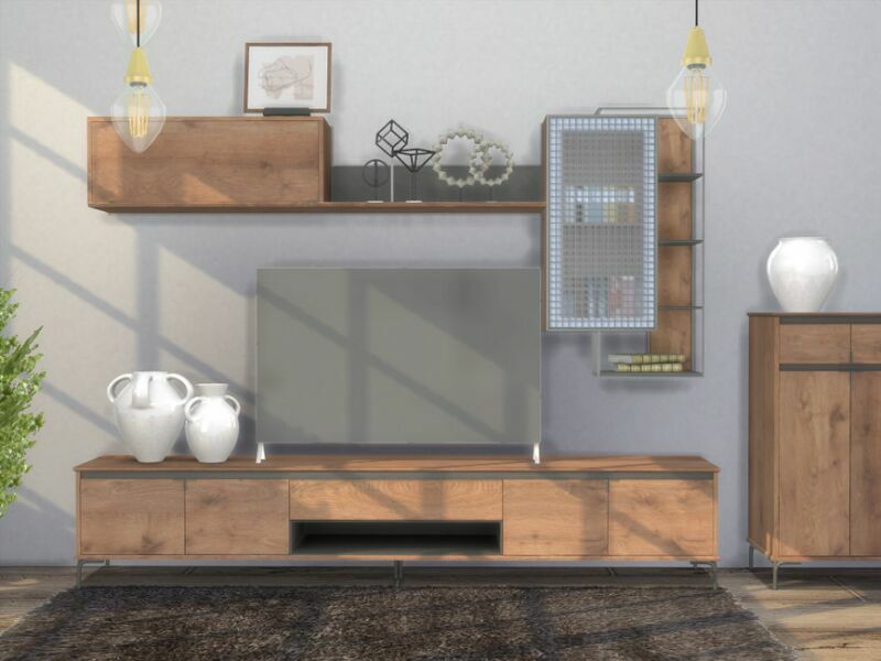 Bellevue Living Room TV Units By Artvitalex 1 Bellevue Living Room TV Units By Artvitalex Sims 4 CC
