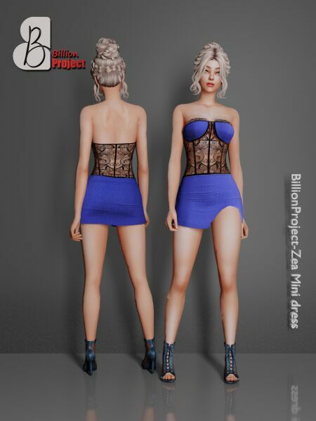 Billionproject-Zea Mini Dress 1 Billionproject-Zea Mini Dress Sims 4 CC