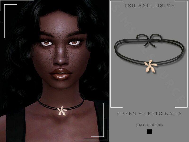 Black Velvet Gold Flower Choker By Glitterberryfly 1 Black Velvet Gold Flower Choker By Glitterberryfly Sims 4 CC