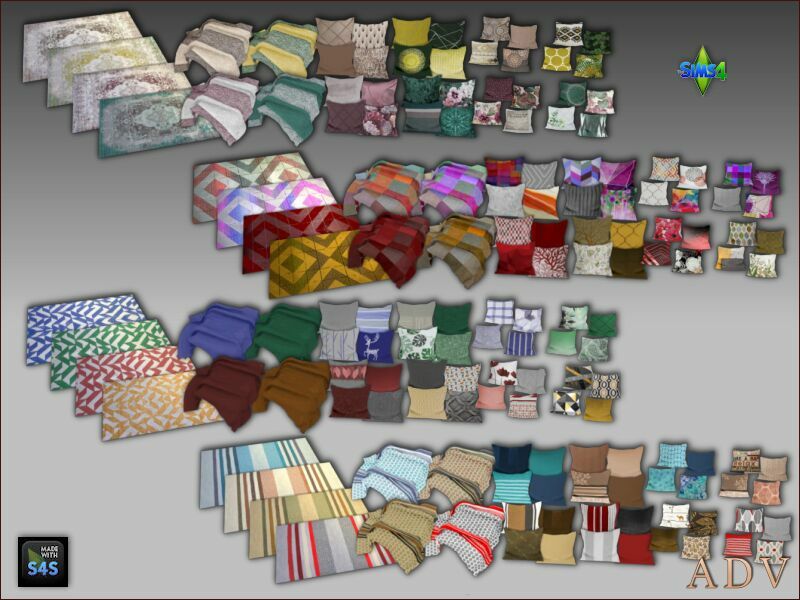 Blankets Pillows And Rugs 1 Blankets Pillows And Rugs Sims 4 CC