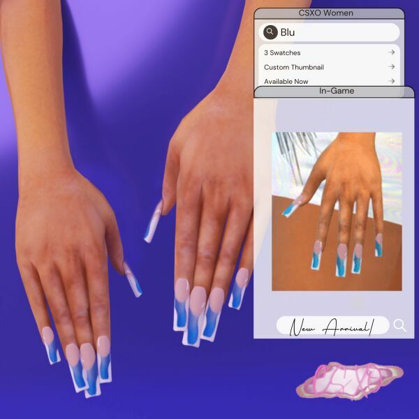 BLU Acrylics 3 sims 4 cc blu acrylics 2