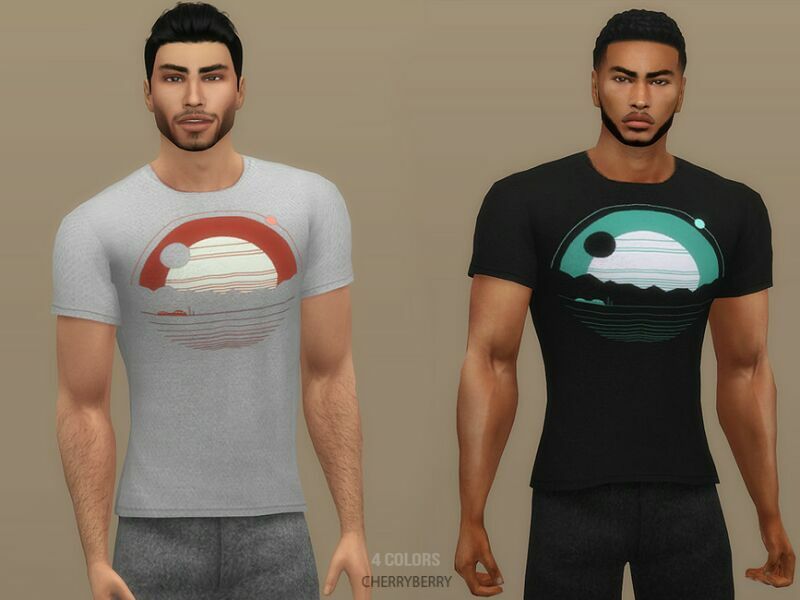 Brandon – Men’S Tshirt By Cherryberrysim 1 Brandon – Men’S Tshirt By Cherryberrysim Sims 4 CC