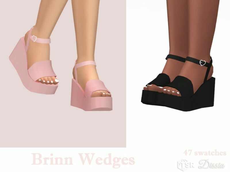 Brinn Wedges By Dissia 1 Brinn Wedges By Dissia Sims 4 CC