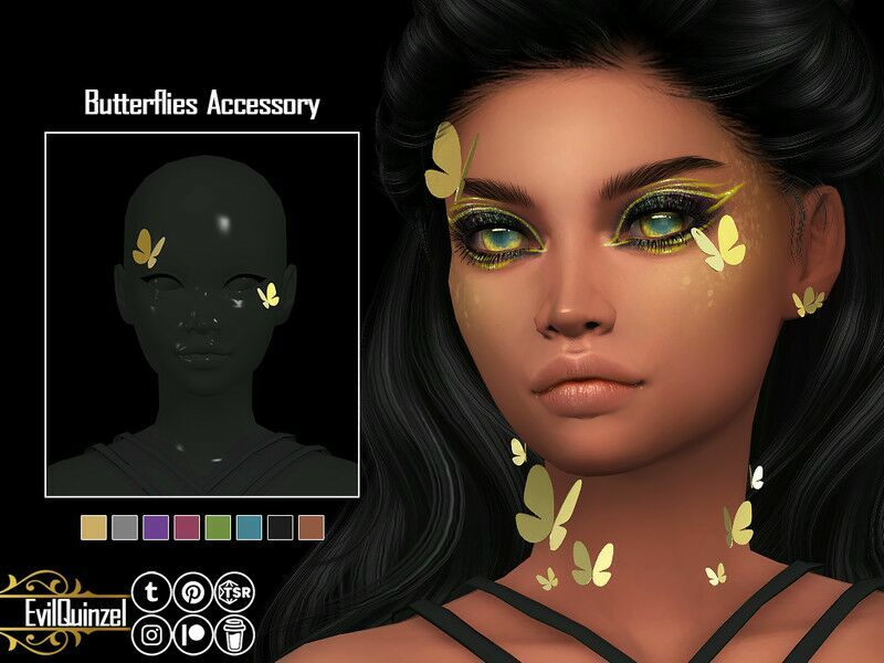 Butterflies Accessory 1 Butterflies Accessory Sims 4 CC