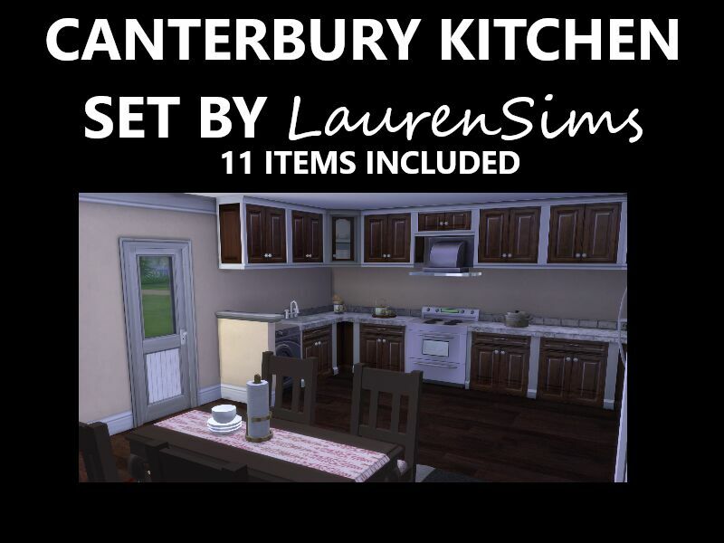 Canterbury Kitchen And Dining By Laurensims 1 Canterbury Kitchen And Dining By Laurensims Sims 4 CC